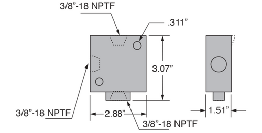 Freedom Hydraulics  Pilot Operated Check Valve, 3/8" NPTF -FCVP38 - Empire Lube Equipment