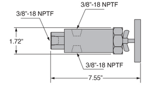 Freedom Hydraulics  In-Line Adjustable Pressure Relief Valve, 3/8" NPTF - FNVR38 - Empire Lube Equipment