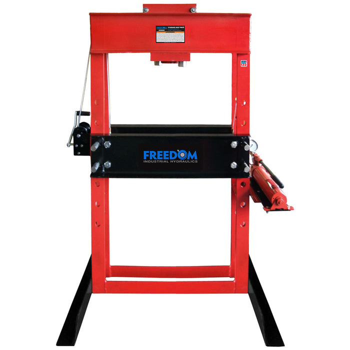 Freedom Hydraulics 50 Ton Capacity, Hand / Hydraulic Pump Operated Shop Press w/ 6 1/4" Stroke - HPH506 - Empire Lube Equipment