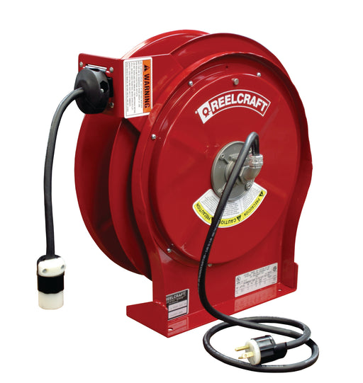 REELCRAFT L 5550 123 3B 12 AWG / 3 Cond  x 50ft, 20 AMP, Single Outlet, With Cord freeshipping - Empire Lube Equipment