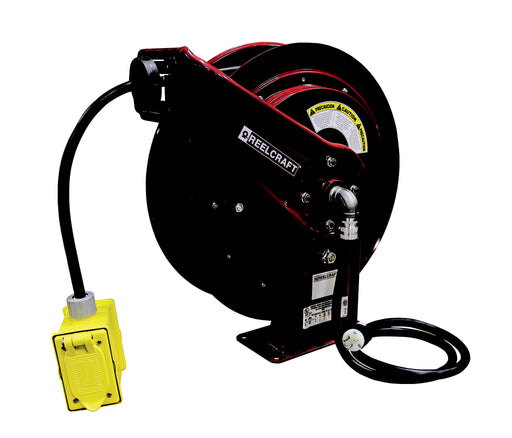 REELCRAFT L 70100 123 7 12 AWG / 3 Cond  x 100ft, 15 AMP, Duplex GFCI Outlet Cord Reel, With Cord freeshipping - Empire Lube Equipment