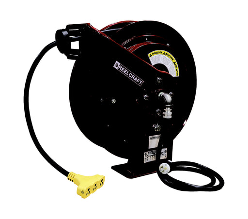 REELCRAFT L 70075 123 9 12 AWG / 3 Cond  x 75ft, 15 AMP, Tri-tap Outlet Cord Reel, With Cord freeshipping - Empire Lube Equipment