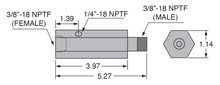 Load image into Gallery viewer, Freedom Hydraulics 5&quot; Gauge Manifold 1/4&quot; Gauge Port, 3/8&quot; NPTF - MANG14 - Empire Lube Equipment