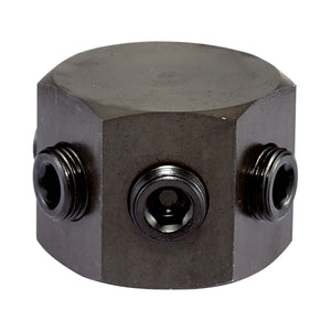 Freedom Hydraulics 6 Port Hexagon Manifold, 1 IN - 5 OUT, 3/8" NPTF - MANH6