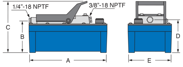 Freedom Hydraulics 90 IN3 10,000 Psi Air Actuated Hyd Treadle Pump - PA90 - Empire Lube Equipment