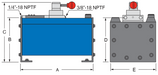 Freedom Hydraulics  462 IN3 10,000 PSI Air Actuated Double Acting Hyd Treadle Pump - PAD462 - Empire Lube Equipment