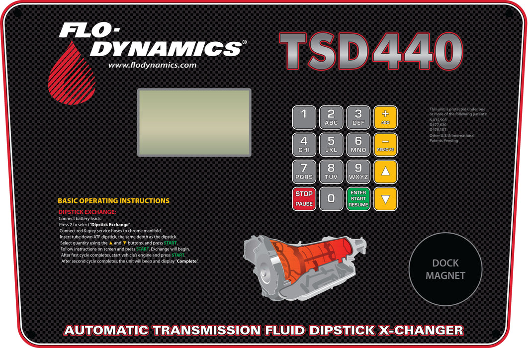 Flo Dynamics TSD440LCD Automatic Dipstick mode only exchanger - Empire Lube Equipment