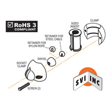 Load image into Gallery viewer, SVI INTERNATIONAL BP-1373-095 Retractor Clamp for 9,5mm or 3/8&quot; OD Cable