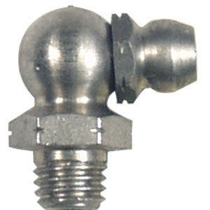 American Lube Equipment 1/4"-28 Taper, 90 Degree, .69" Long, Stainless Steel Grease Fitting T-7802