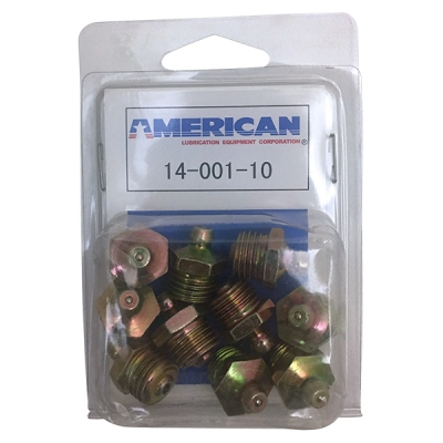 American Lube Equipment 10 Piece 14-001 Grease Fitting Display Pack 14-001-10