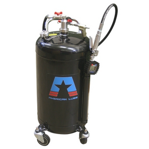 American Lube Equipment Heavy-Duty Pumpless 24-Gallon Metered Oil Dispenser TIM-390-A1