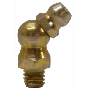 American Lube Equipment Metric 6 x 1 Taper, 45 Degree, .89" Long, Grease Fitting M6-045