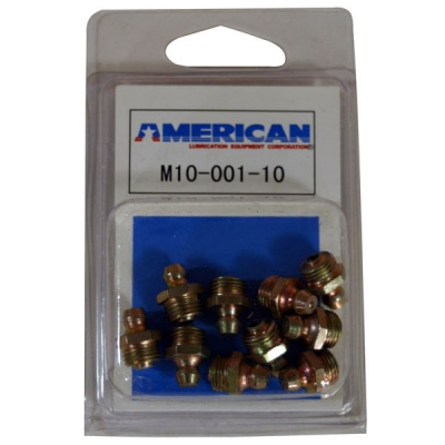 American Lube Equipment 10 Piece M10-001 Grease Fitting Display Pack M10-001-10