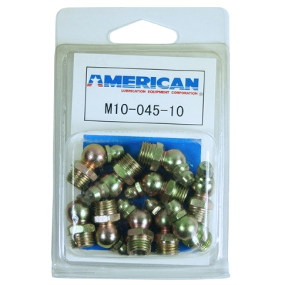 American Lube Equipment 10 Piece M10-045 Grease Fitting Display Pack M10-045-10