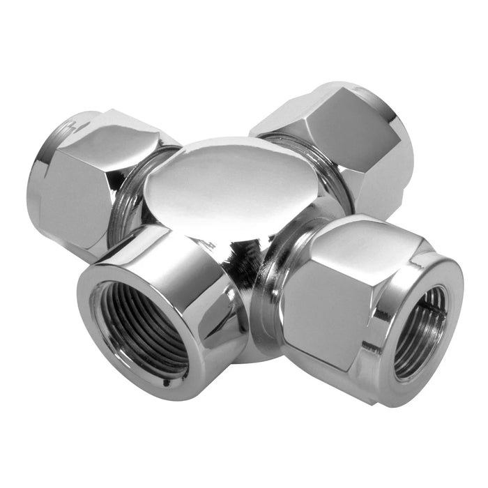 SVI INTERNATIONAL  BL-5118-16161616   Female Cross, 1 Tube Ends - 1 Female Pipe Side   Ref# 820-16-16-16-16, O-Ring Seal