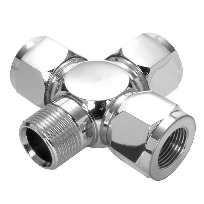SVI INTERNATIONAL BL-5117-06060604 Male Cross, 3/8 Tube Ends - 1/4 Male Pipe Side Ref# 810-6-6-6-4, O-Ring Seal