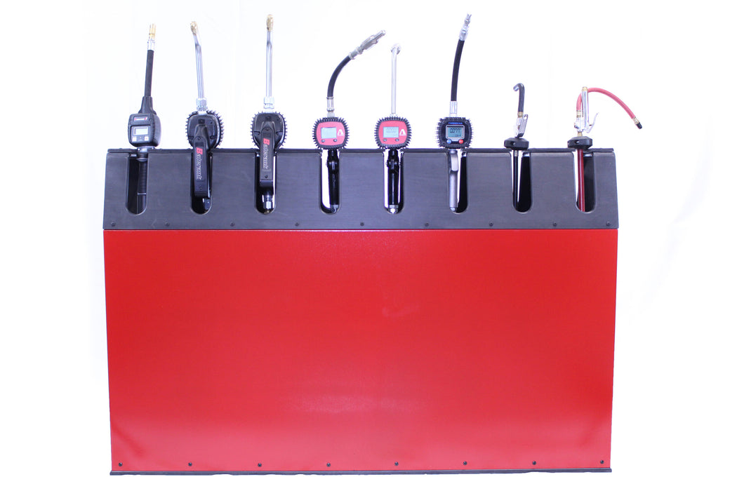 Devon E142-4-RD E142-4-RD — Lube Dispensing Bar (4-outlets) (Red finish) (8 outlet pictured)