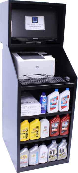 Devon C6000-CD-BLK C6000-CD-BLK — Cashier / Computer Station BLK (23″W, w/eye-level monitor module)