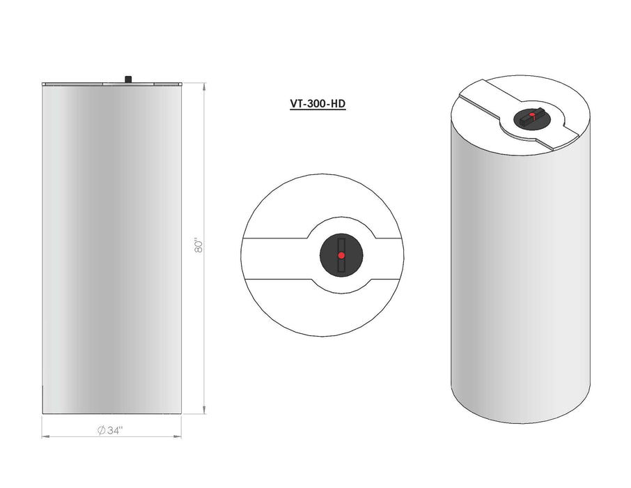 Devon VT-300-HD VT-300-HD – 300 Gal Vertical Poly Tank