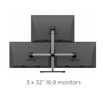 Devon Atdec — VFS-Q — Quad Atdec — VFS-Q — Quad, Triple, Dual or Single Freestanding Monitor Desk Mount