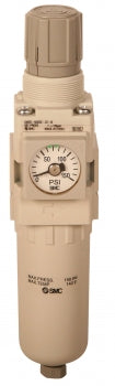 LiquiDynamics 540104C 1/4” Air Filter/Regulator w/ Gauge, 230 PSI Maximum Pressure
