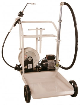 Liquidynamics 51009C-S1 Electric Oil Transfer Cart for 55 gallon Drums w/ 25’ Hose Reel, System Includes - Empire Lube Equipment