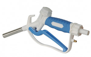 Liquidynamics Manual Poly Discharge Nozzle with 3/4” Hose Barb and Manual Trigger Lock | P/N 100389M